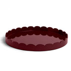 Charola Redonda Festoneada Grande – Rojo Cereza