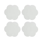 Posavasos Festoneados – Blanco, Set de 4