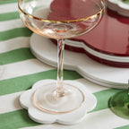 Posavasos Festoneados – Blanco, Set de 4