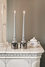 Les Exclusives Candle Holder Twins Platinum