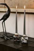 Candle Holder Twins Stones Marble