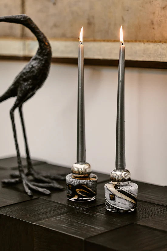 Candle Holder Twins Stones Marble