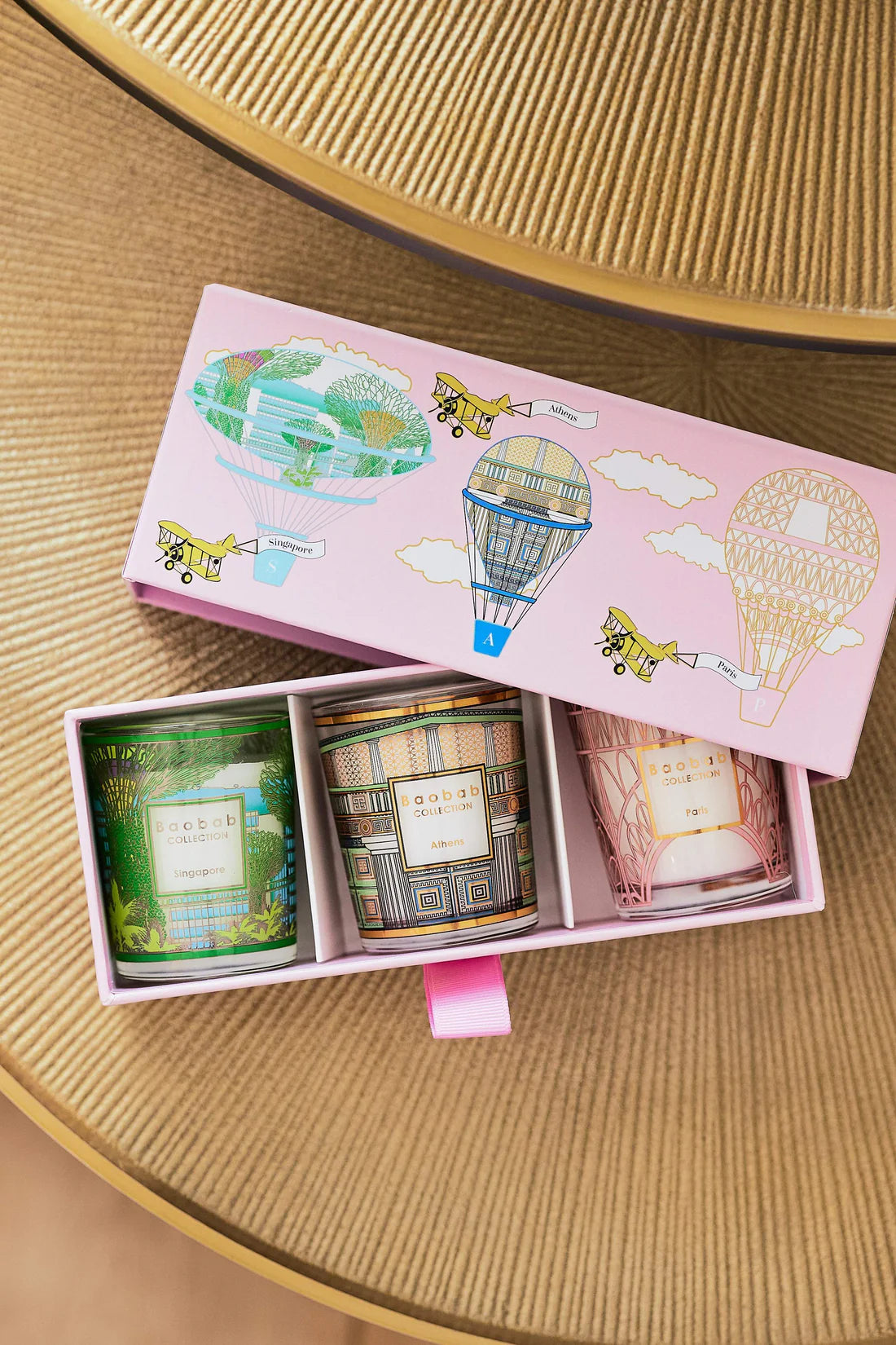 Trio Travel Athens - Singapore - Paris Candles 3 X 80 Gr