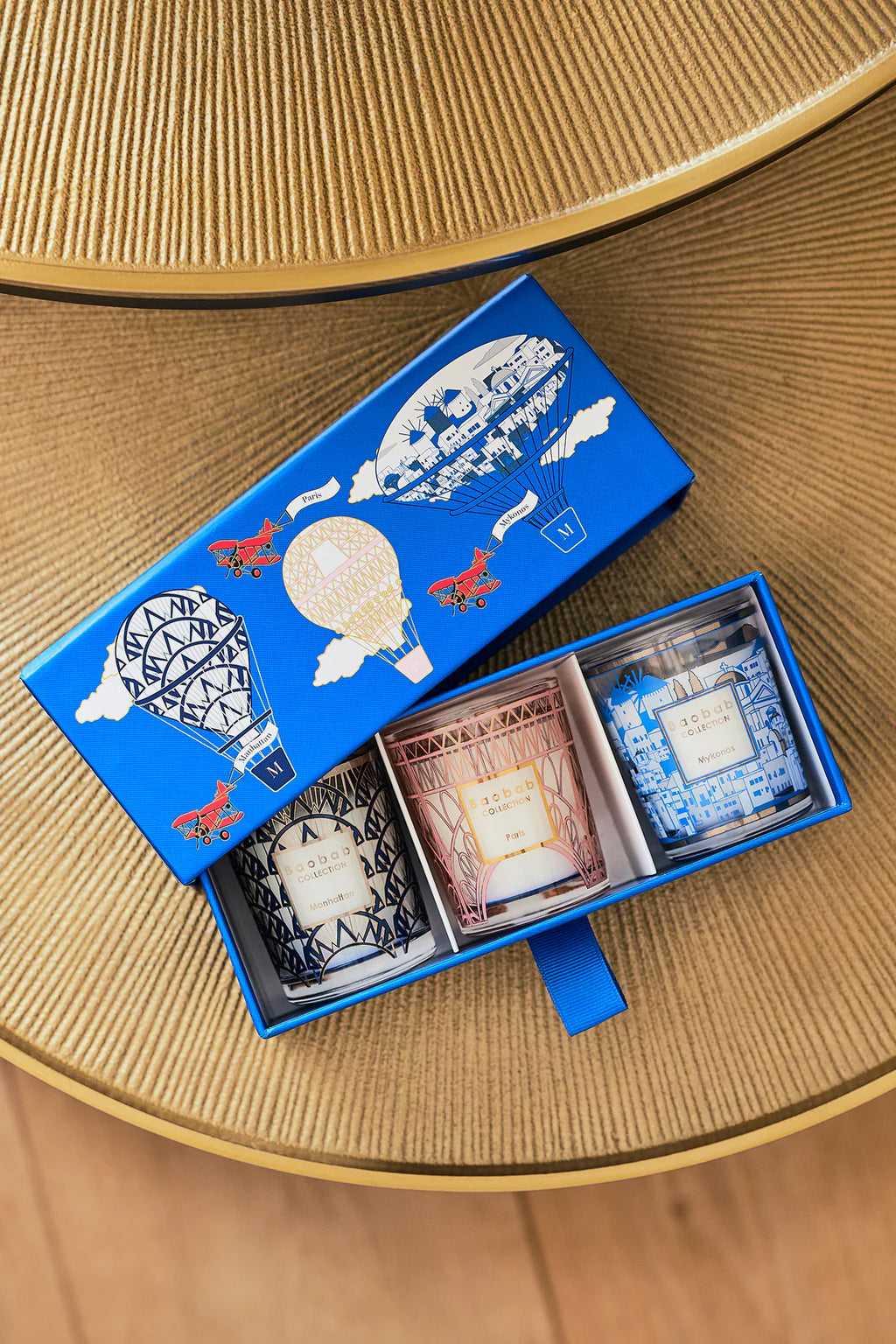 Trio Travel Candles Manhattan - Paris - Mykonos 3x80 G
