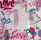 Love Graffiti Double-Sided Mahjong Mat