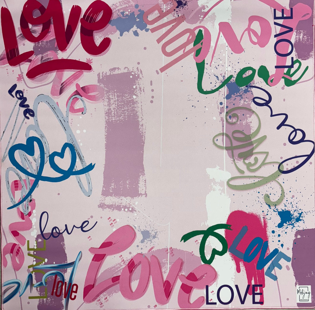 Love Graffiti Double-Sided Mahjong Mat