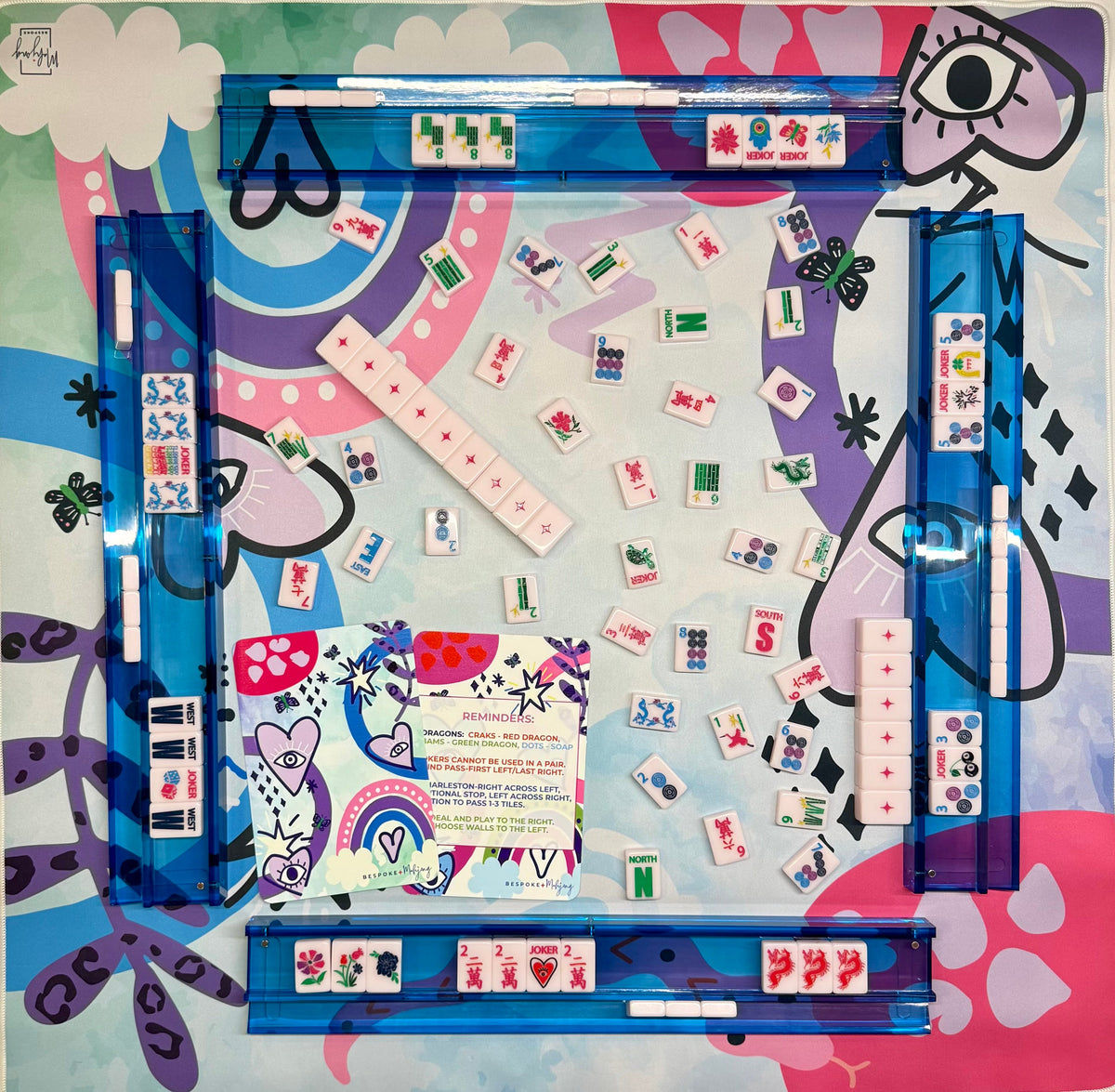 Tapete de Mahjong Lucky Charms Watercolor Whimsy