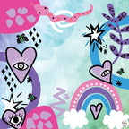 Tapete de Mahjong Lucky Charms Watercolor Whimsy