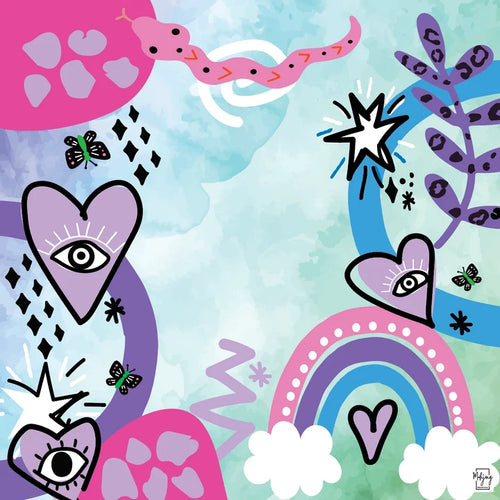 Lucky Charms Watercolor Whimsy Mahjong Mat