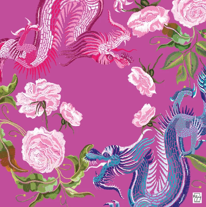 Tapete de Mahjong Year of the Dragon – Sorbete de Frambuesa