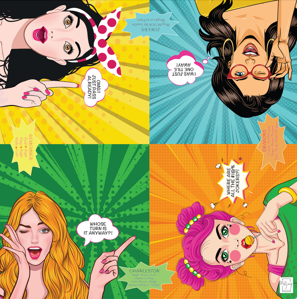 Tapete de Mahjong Doble Cara Girl Talk