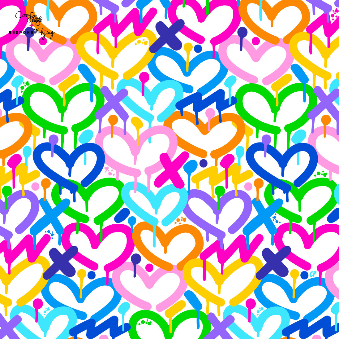 Bespoke x Corey Paige Electric Love Double-Sided Mahjong Mat