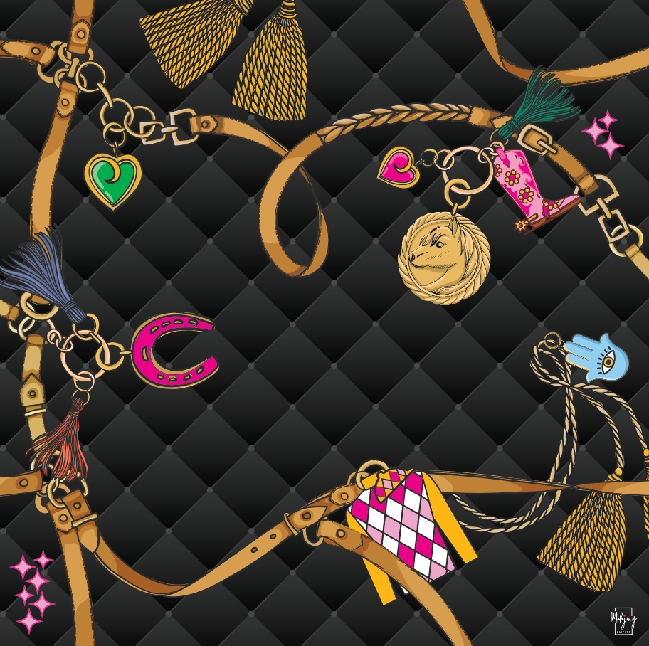 Tapete de Mahjong Doble Cara Year of the Horse – Pleated