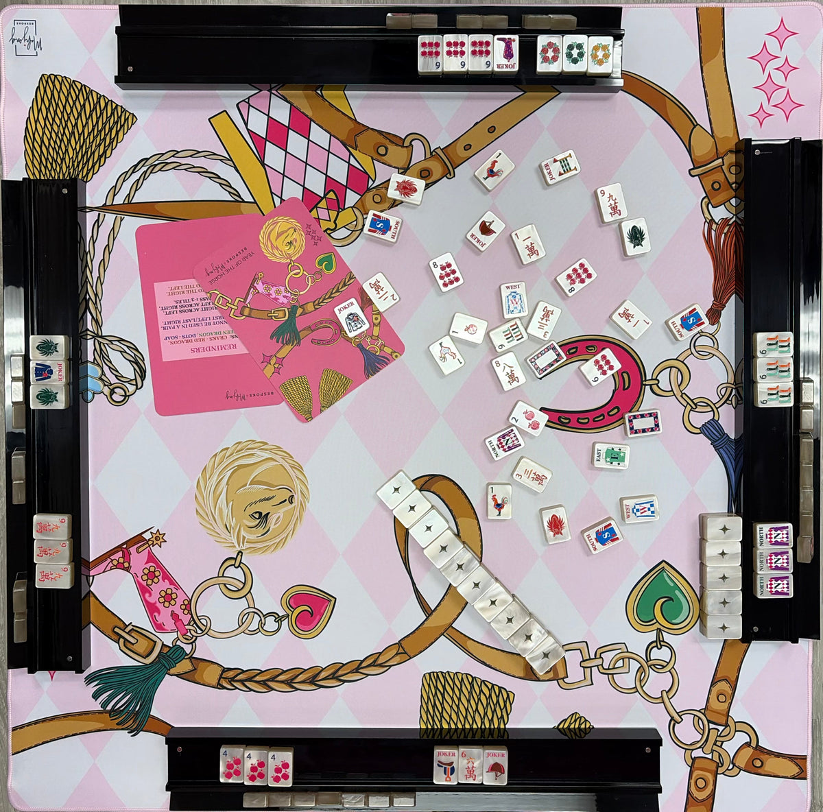 Tapete de Mahjong Doble Cara Year of the Horse – Harlequin