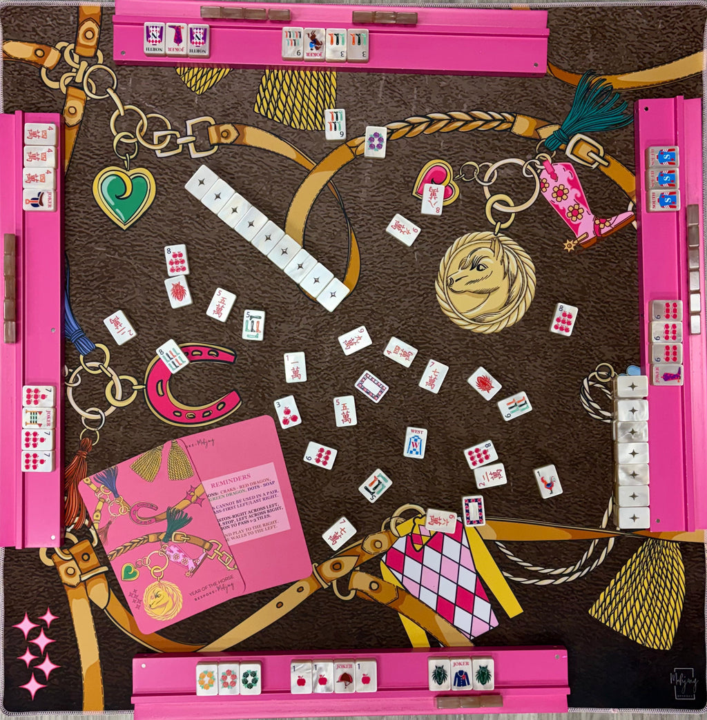 Tapete de Mahjong Doble Cara Year of the Horse – Harlequin