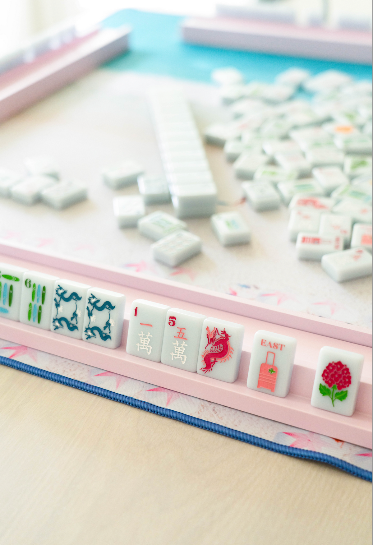 Juego de Mahjong Bespoke x Gray Malin Beach Club – Azul Océano