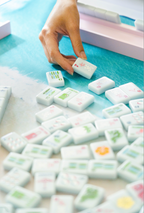 Juego de Mahjong Bespoke x Gray Malin Beach Club – Azul Océano