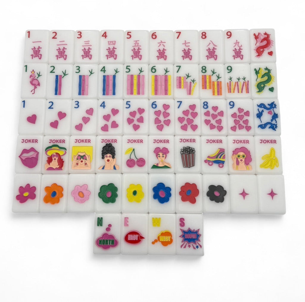 Juego de Mahjong Pop Divas – Blanco Brillante