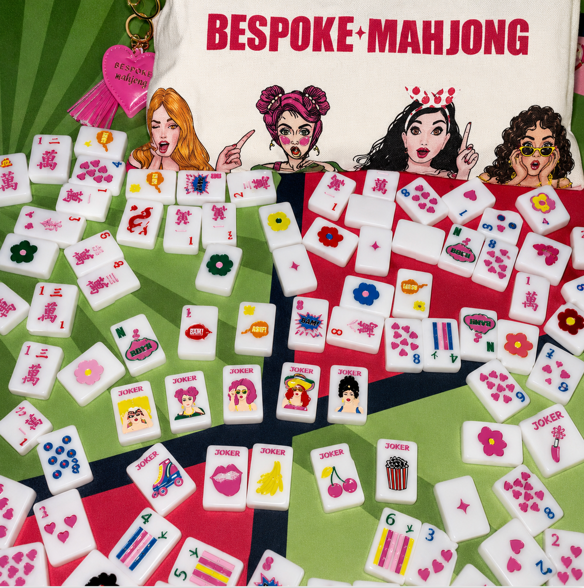 Juego de Mahjong Pop Divas – Blanco Brillante