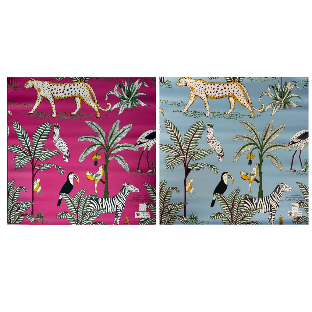 Tapete de Mahjong Doble Cara Bespoke x Dhonk Jungle – Rosa y Turquesa