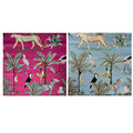Tapete de Mahjong Doble Cara Bespoke x Dhonk Jungle – Rosa y Turquesa