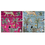 Tapete de Mahjong Doble Cara Bespoke x Dhonk Jungle – Rosa y Turquesa