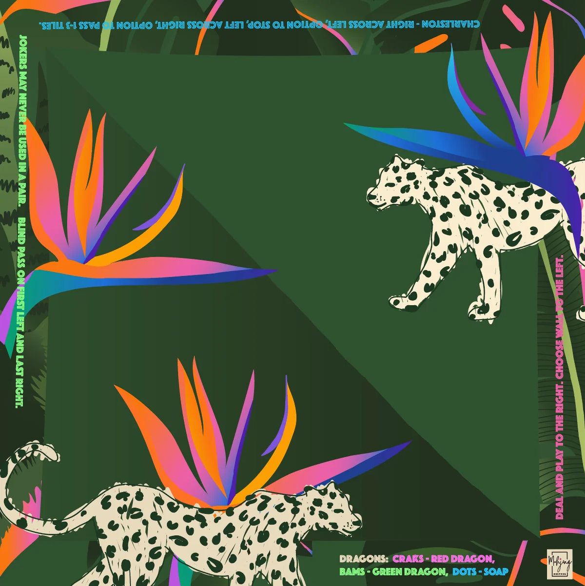 Cheetah Couture Mahjong Mat