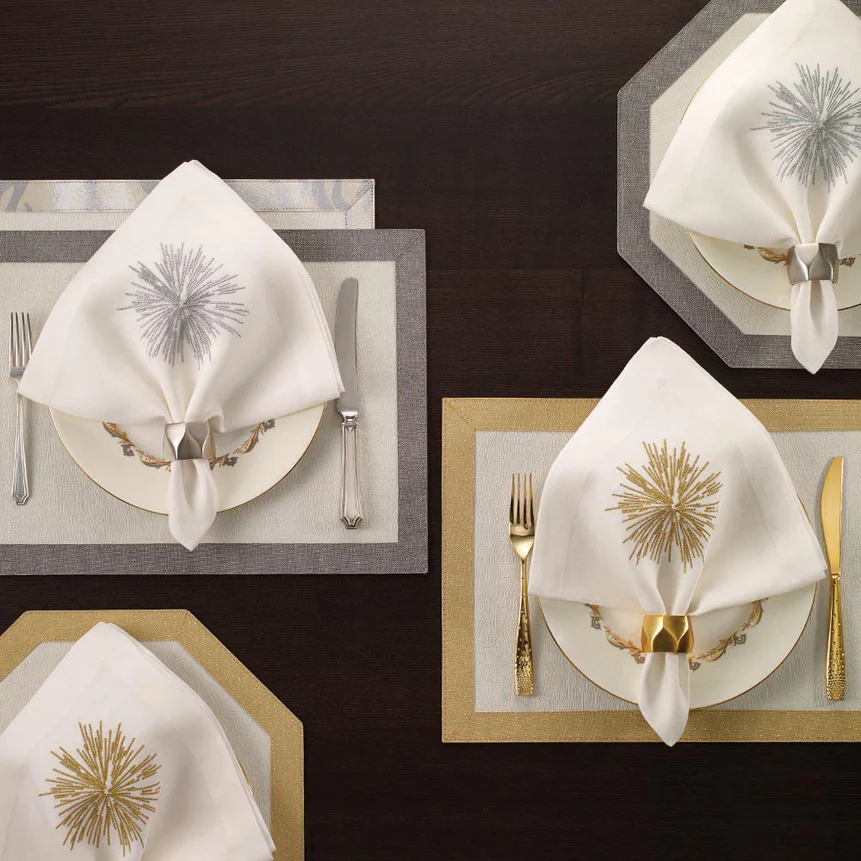 Starburst Napkins Silver 22x22