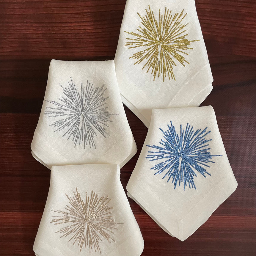 Starburst Napkins Silver 22x22