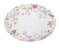 Botanica Oval Matte-White with Flowers 5" x 5"