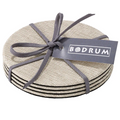 Pronto Gifting Coaster Sets Of 4 Beige 4.25" Round