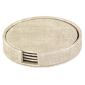 Luster Birch Boxed Coaster Round 4.25"