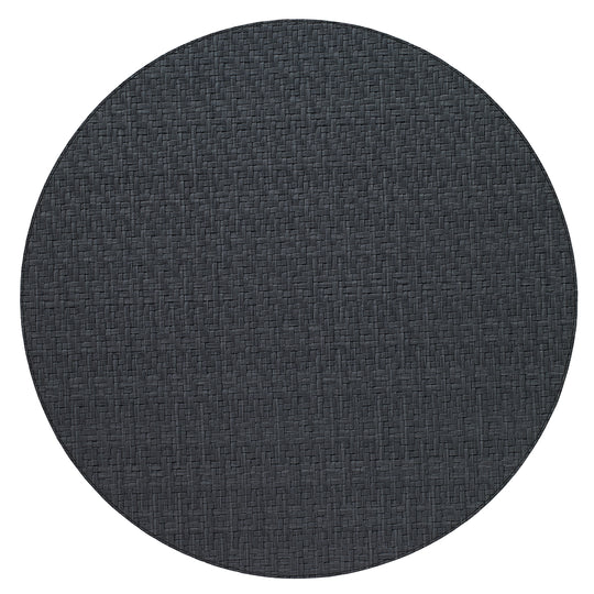 Wicker Circular Mat-black 15"