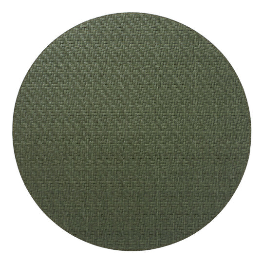 Wicker Circular Mat-olive 15"