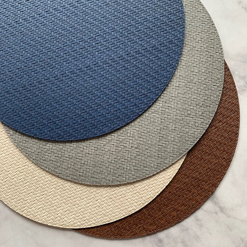 Wicker Circular Mat-olive 15"