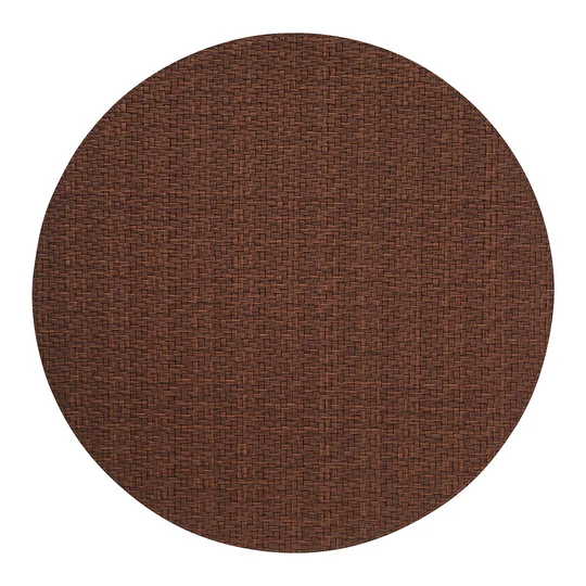 Wicker Circular Mat-chocolate 15"