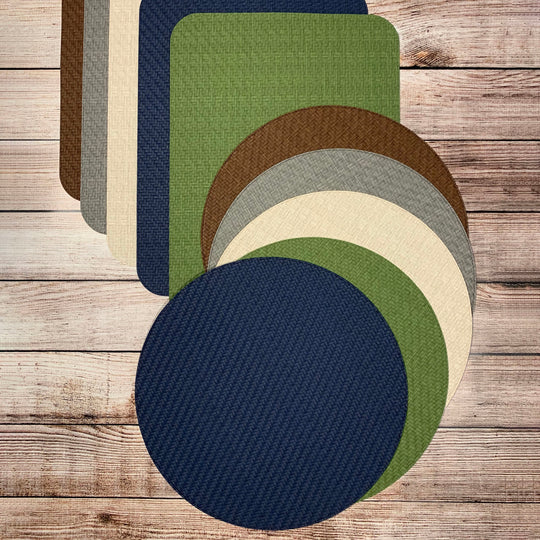 Wicker Circular Mat-chocolate 15"
