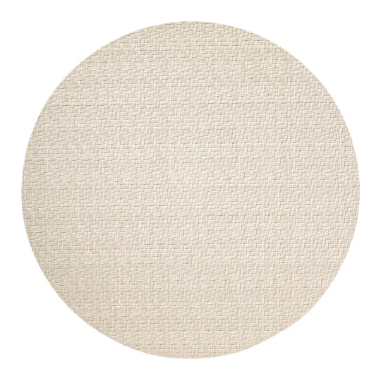 Wicker Circular Mat-cream 15"