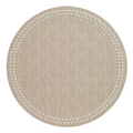 Pearls Circular Mat-beige/white 15" X15"