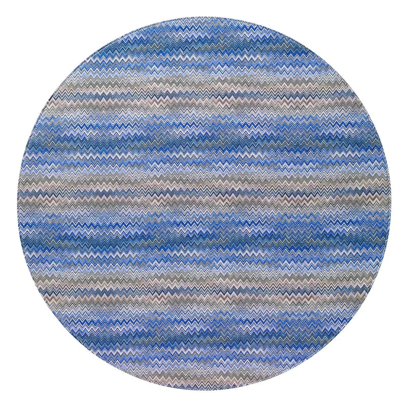 Nova Oval Mat-sky Zig Zag 15" X15"