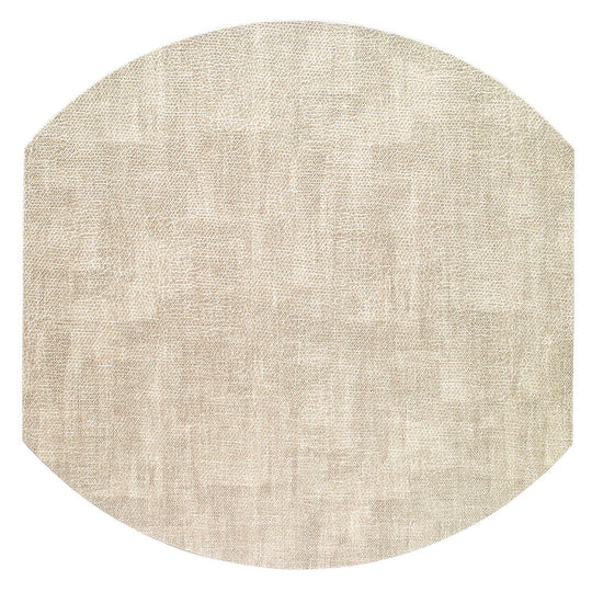 New Luster Reversible Birch/black Elliptical 16" X 16"