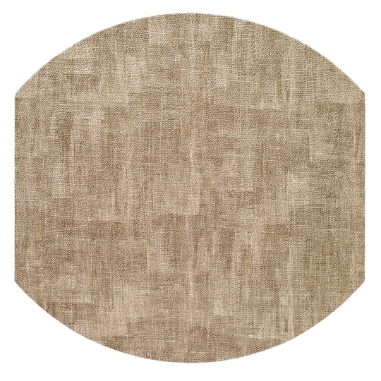 New Luster Reversible Sand/black Elliptical 16" X 16"