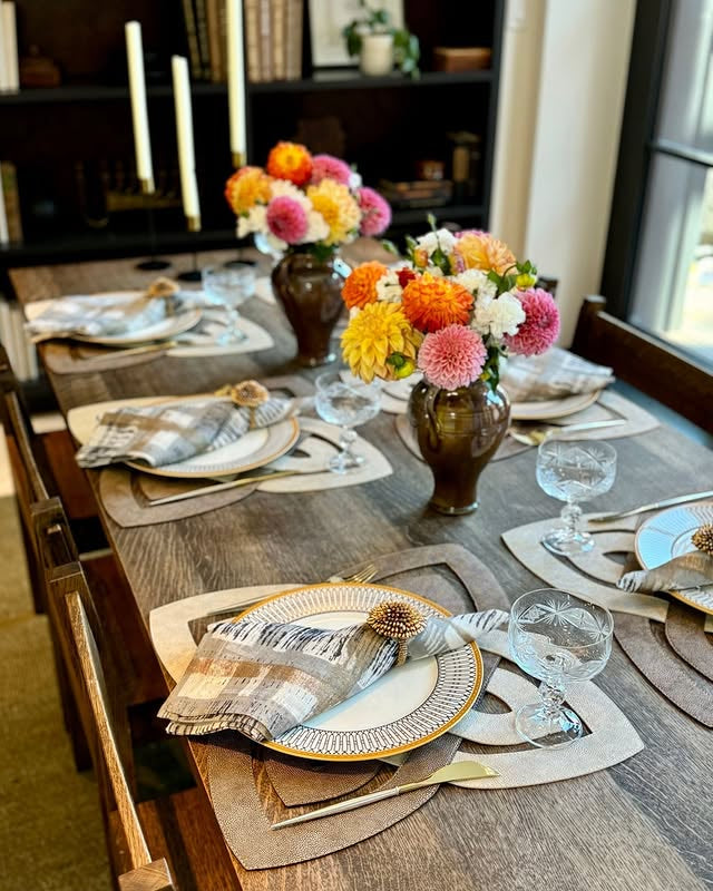 Napkin Rings Gold Pompon 1.5" Diameter