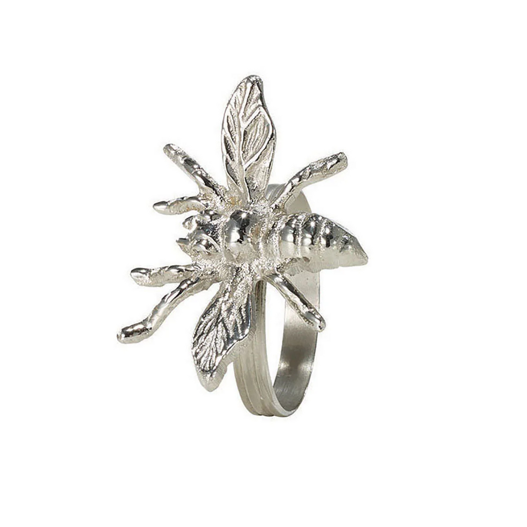 Napkin Rings Bee Silver 1.5" Diameter