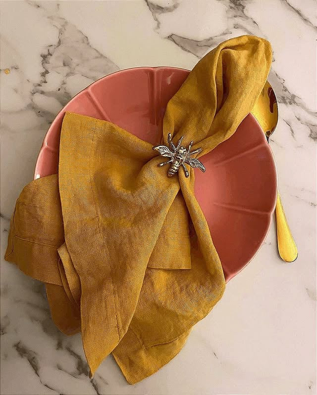 Napkin Rings Bee Silver 1.5" Diameter