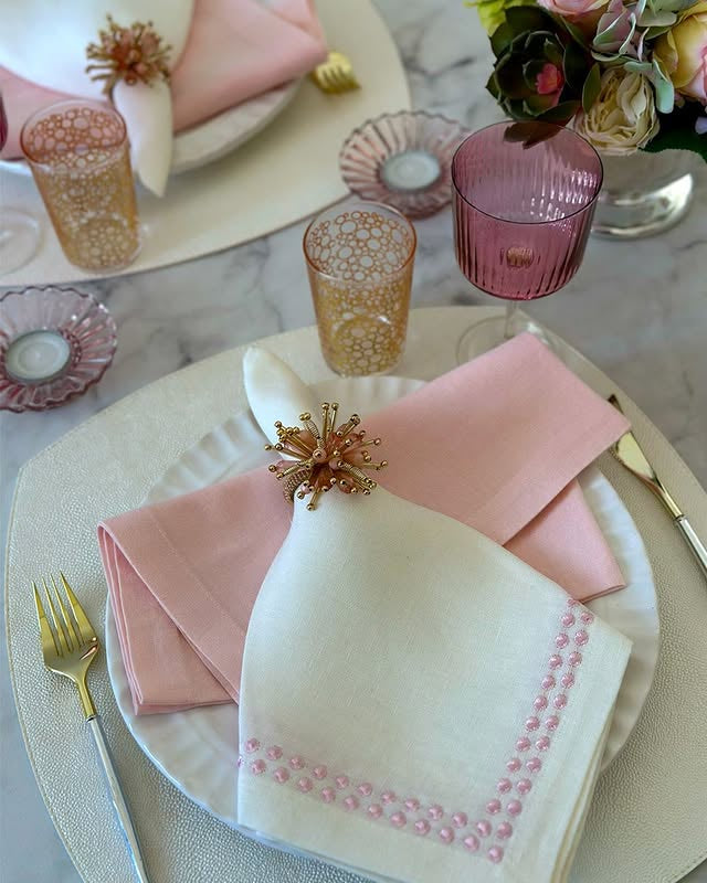 Napkin Rings Metropolitan Rose 1.5" Diameter