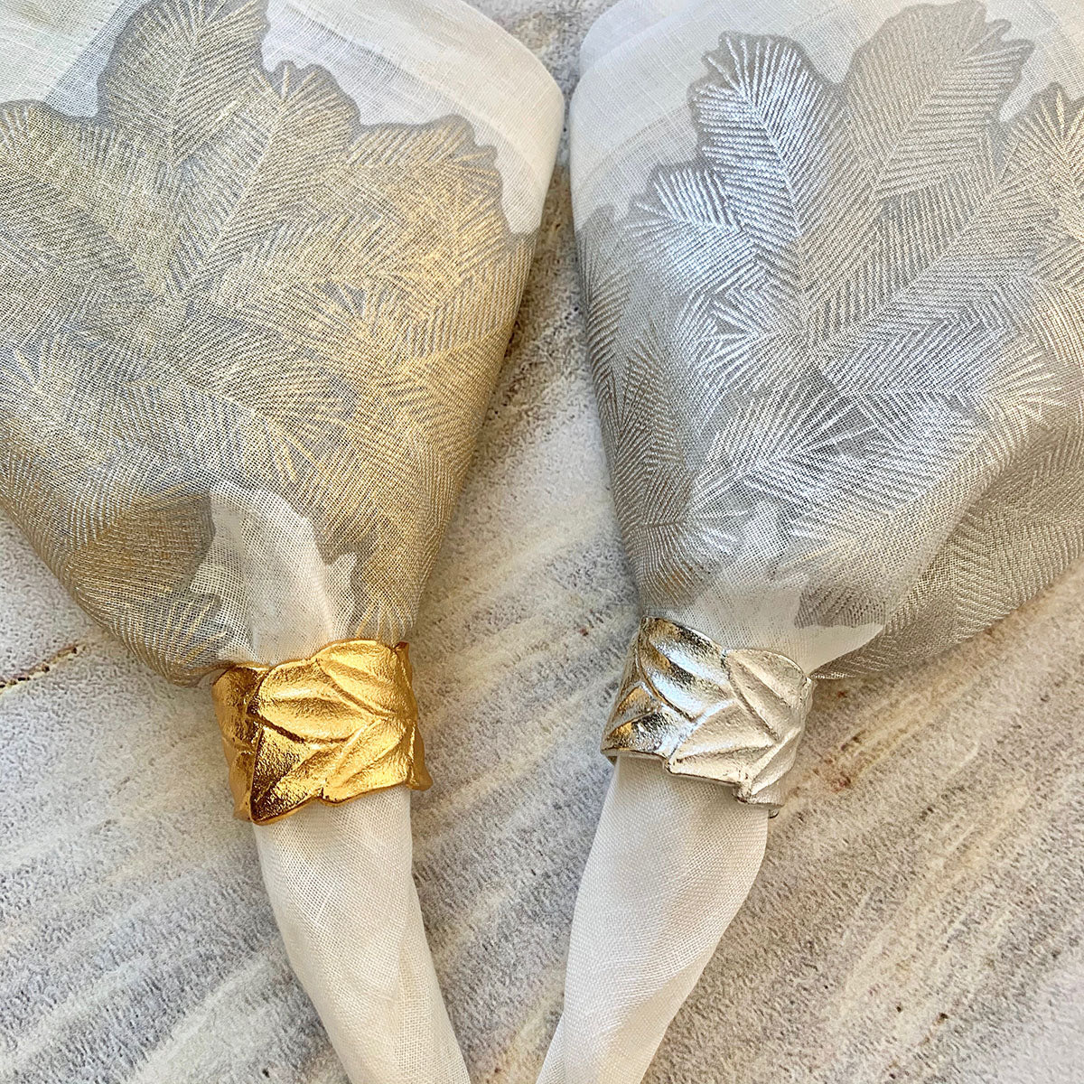 Napkin Rings Laurel Leaf 2" X 2"