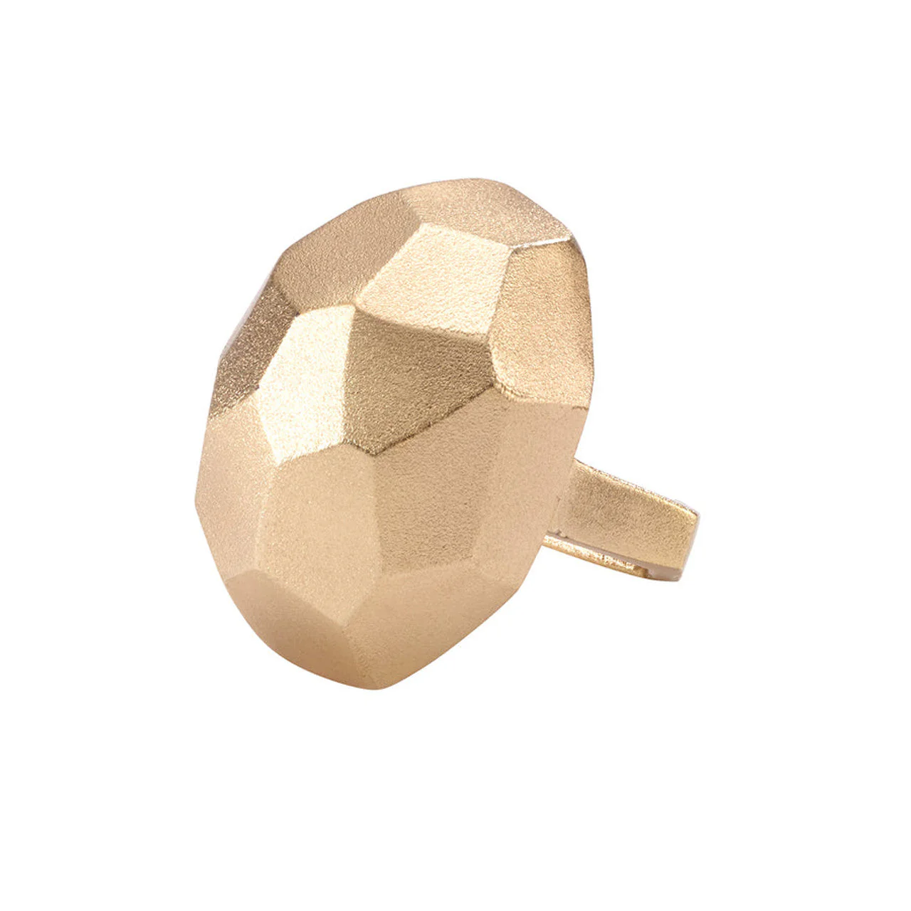 Napkin Rings Faceted Stone Gold 1.5" Diameter