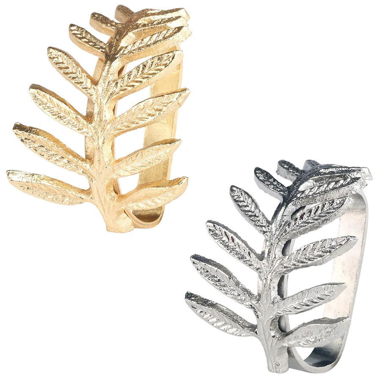 Napkin Rings Fern Silver 1.5" Diameter