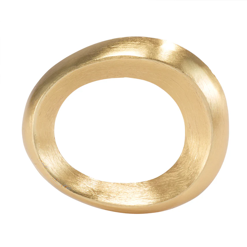 Napkin Ring Oviform Gold 2.5" X 2.5" X 0.5"